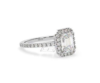 The Diamond Store Annabelle Lab Diamond Halo Engagement Ring in Platinum 2.75ct F/VS1