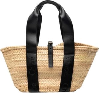 Chlo&eacute; Bolso Cesta Raffia Pre-owned - Pre-owned - Mujer - Beige - ONE SIZE