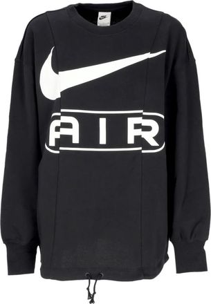 Nike Zwart/Wit Crewneck Sweatshirt Dames - Dames - Sportshirts - Zwart - M - Fitness