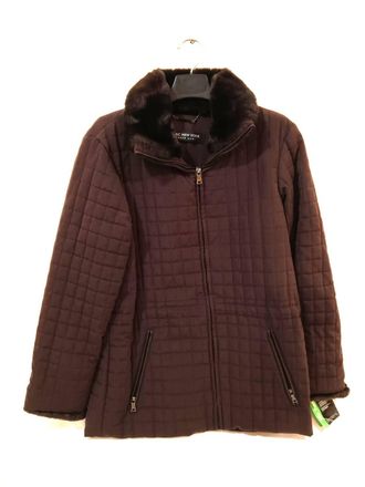Andrew Marc Womens Erica Quilt Jacket In Brown