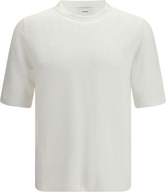 Lardini White Linen Mens T-Shirt