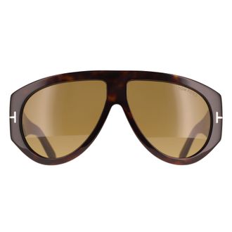 Tom Ford Aviator Mens Dark Havana Green Bronson FT1044 - Brown - One Size