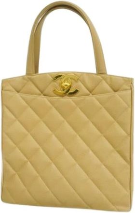 Chanel Pre-owned Tote Bags, female, Brown, Size: ONE SIZE Pre-owned Vintage Tote Bag