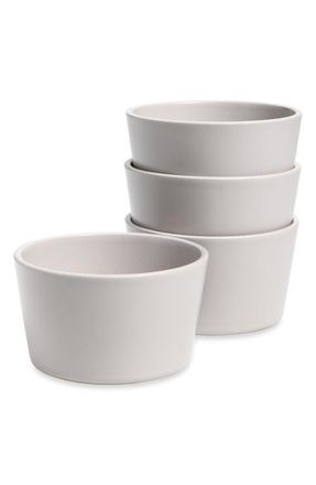 Aaron Probyn Neu Cereal Bowl 4-Piece Set in Gloss Pale Grey at Nordstrom
