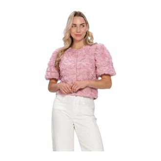 Freebird by Steven Lida F-Wv-3D-Flower-26-1 Blazer - Dames - Blouses & Shirts - Roze - Maat: L