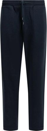 Brunello Cucinelli Rechte Pijpen Joggingbroek - Heren - Sweatpants - Blauw - L - Katoen - Broeken