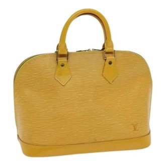 Louis Vuitton Tweedehands leren handtassen - Dames - Pre-owned - Geel - Maat: ONE Size Leer
