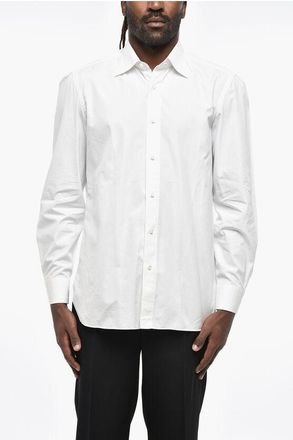 Borrelli Napoli Cotton Poplin Shirt with French Collar size 40