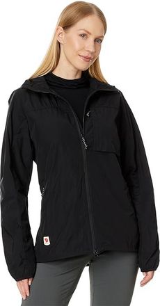 Fj&auml;llr&auml;ven High Coast Wind Jacket Womens Clothing Black : LG