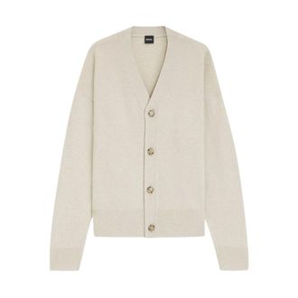HUGO BOSS C-Ucone Cardigan - male - Boss - Cardigans - White - XL - Knitwear