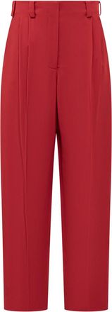 Givenchy Red Straight Pleated Pants