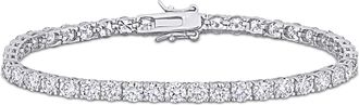 Mimi & Max 9 1/2ct DEW Created Moissanite Tennis Bracelet in Sterling Silver
