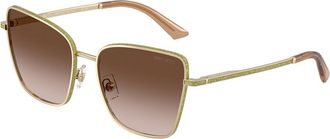 Jimmy Choo London JC4023J 300613 Womens Sunglasses Gold Size 55