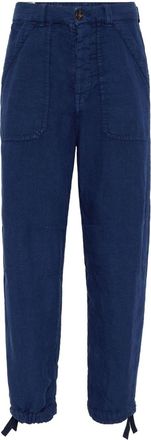 Brunello Cucinelli dyed linen straight-leg trousers - men - Linen/Flax - 60 - Blue
