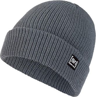 super.natural Merino Basic Beanie M&uuml;tze - Unisex | grau/blau