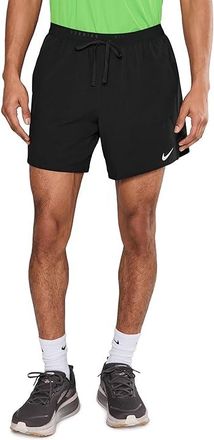 Nike Dri-FIT Stride 2-in-1 7 Shorts Mens Workout Black/Black/Black/Reflective Silver : 2XL 7, Polyester/Spandex