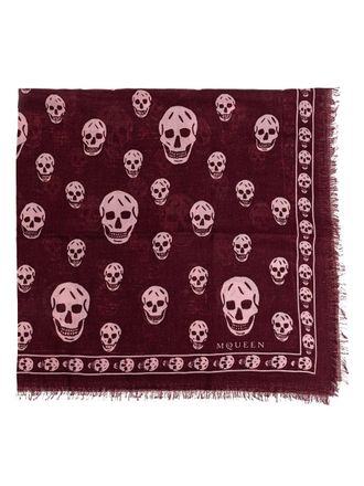 Alexander McQueen Classic Skull scarf - women - Silk - One Size - Red