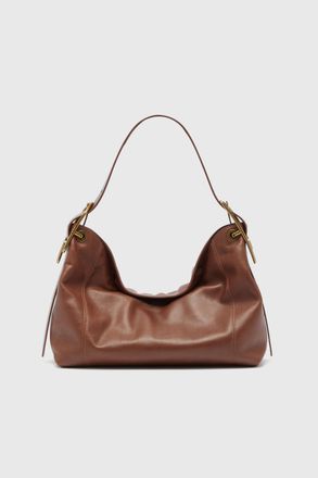 Diesel D-Line-Shoulder bag in leather - Shoulder Bags - Woman - Brown