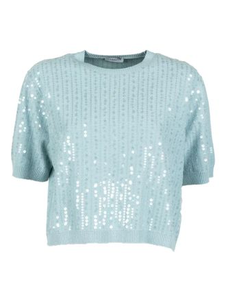 Marella Top con paillettes - Blu