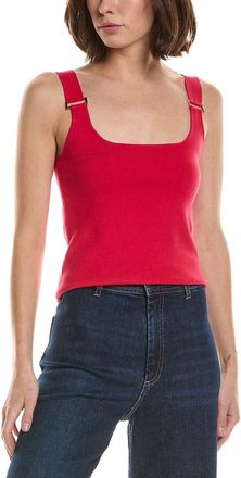 T Tahari Double Square Neck Rib Tank