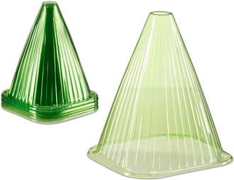Relaxdays Set da 24 Protezioni per Piante, Sostegno per Piantine, Protezione da Ghiaccio, Lumache e Volatili, pvc, Verde - Relaxdays