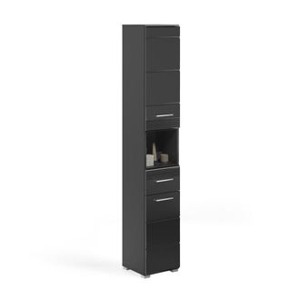 ebuy24 Mueble alto de ba&ntilde;o linus 2 puertas, 1 caj&oacute;n, 1 estante