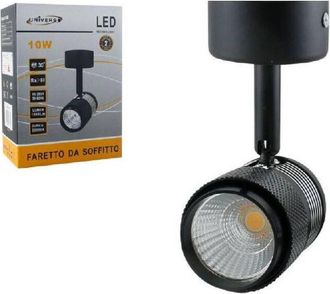 Trade Shop Trade Shop - Applique Led Cob 10w Lampada Soffitto Parete Faretto Staffa Orientabile F10w-1h