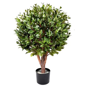 Leaf Artificial Topiary Gloxinia Single Ball Topiary 1608 Leaves UV PROTECTED OUTDOOR Botanik in Green