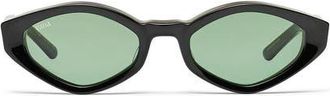 Vada Jewelry Siren Sunglasses in Black Onyx Gold at Nordstrom