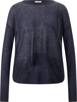 Closed Trui met ronde hals - Heren - Ronde hals truien - Blauw - XS - Wol - Truien & Vesten