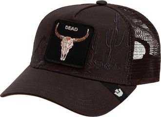 Goorin Brothers Badlands Skull Trucker Cap - Heren - Accessoires - Bruin - Maat: ONE Size