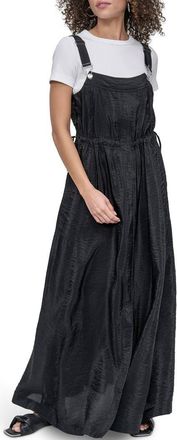 DKNY Overall Maxi Dress in Black at Nordstrom, Size X-Large