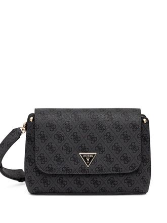 Guess Co monogram logo-plaque cross-body bag - women - Polyurethane - One Size - Black