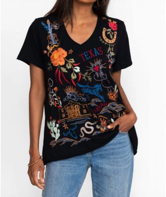 Johnny Was Texas Everyday Tee In Black