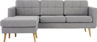 HOME AFFAIRE Ecksofa »Brest L-Form« mit Knopfheftung und Steppung im Rücken, geradliniges Design