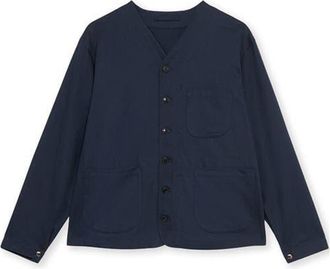 Fortela Vintage Baseball Inspired Overshirt in Blue at Nordstrom, Size 48 Eu