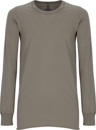Rick Owens Grey Raw Edge Cotton Jersey