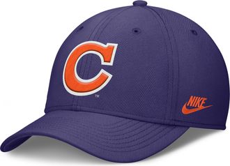 Nike Clemson Primetime Rise Academic Nike Mens Dri-FIT College Hat in Purple | NC0352MCLV-PFL