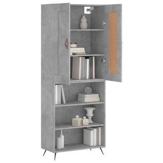 Berkfield Home Highboard Concrete Grey 69.5x34x180 cm Engineered Wood