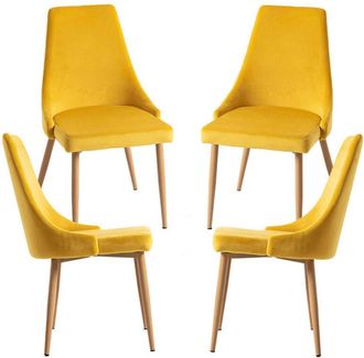 Regalos Miguel Regalos Miguel - Packs Sillas Comedor - Pack 4 Sillas Stoik Wood - Amarillo