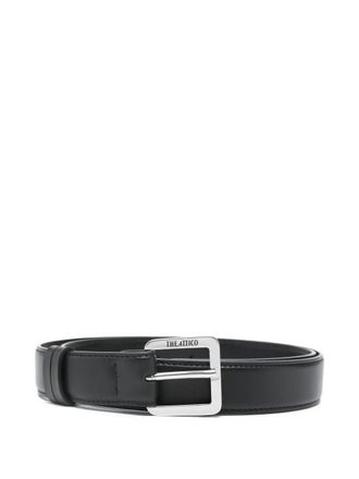 The Attico logo leather belt - Black