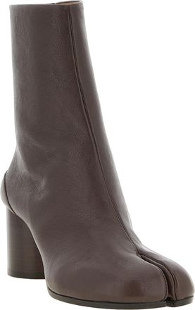 Maison Margiela Womens Brown Lamb Leather Ankle Boots