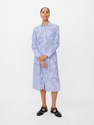 Masai MaNivalina Floral Print Midi Shirt Dress in Placid Blue at Nordstrom, Size X-Large