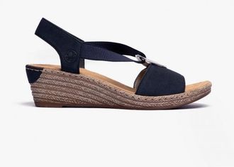 Rieker 624h6-14 Womens Heel Shoes Blue - Size UK 6.5