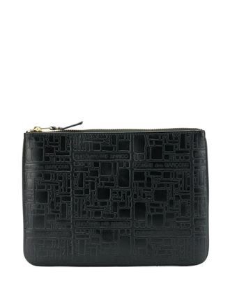 Comme Des Garçons leather clutch bag - Black