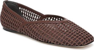 Franco Sarto Flexa Square Toe Mesh Flat in Coffee Bean at Nordstrom, Size 6.5