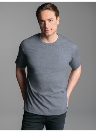 Trigema T-Shirt TRIGEMA TRIGEMA T-Shirt DELUXE Baumwolle, Herren, Gr. 4XL, grau (steingrau, melange), 100% Baumwolle, Basic, Shirts T-Shirt