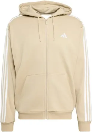 adidas Essentials 3-Stripes French Terry Full-Zip Hoodie Hoodie f&uuml;r Herren | beige