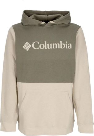 Columbia Colorblock Hoodie met Kangoeroezak - Heren - Hoodies - Beige - XL - Katoen - Hoodies & sweatvesten