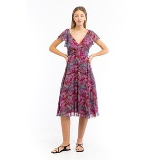 Patrizia Pepe Purple Polyester Casual Womens Dress